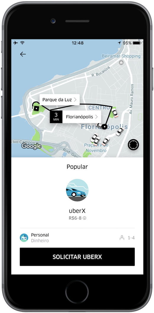 Abra O App Uber E Acesse A Opção Pagamento No Menu - Uber Innisfil (551x1080), Png Download