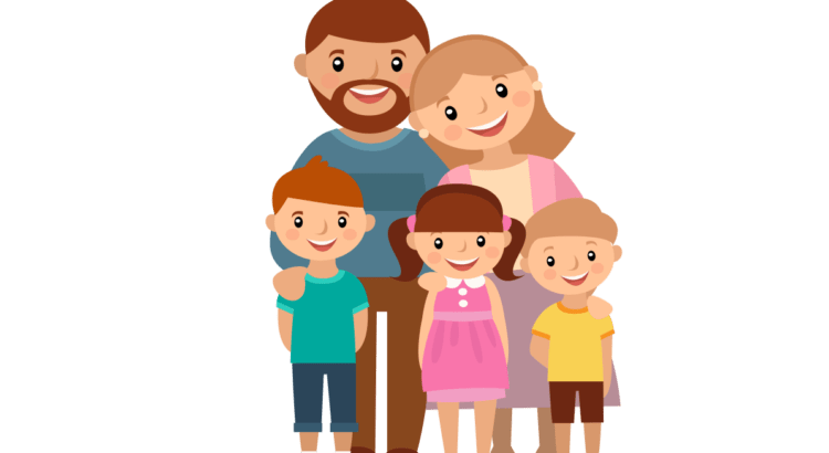 Imagens De Familia Com Tres Filhos (750x410), Png Download