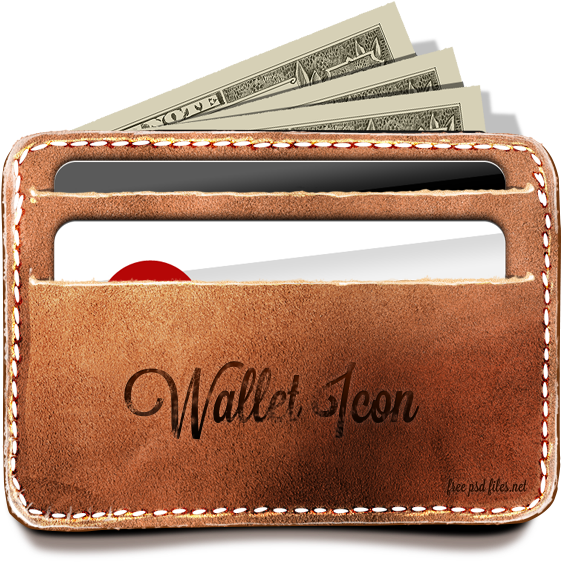 Wallet Icon Mockup Png Download Free Clipart - Wallet Psd (567x567), Png Download