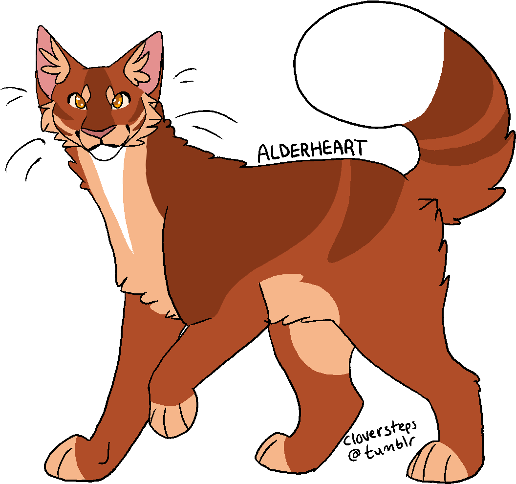 He Gets His Marking From His Dad And His Tail From - Warrior Cats Alderheart (1200x1200), Png Download