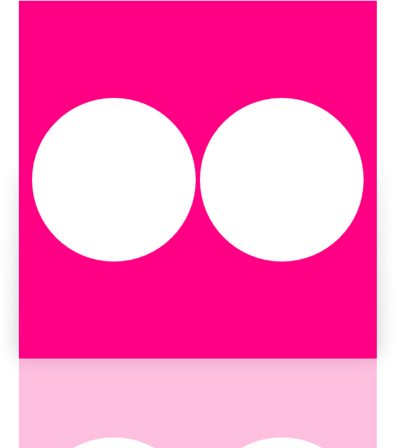Flickr, Mirror Icon - Circle (640x640), Png Download