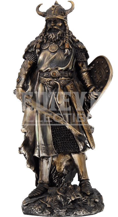 Viking Warrior Statues - Carl Kauba Bronze (867x867), Png Download