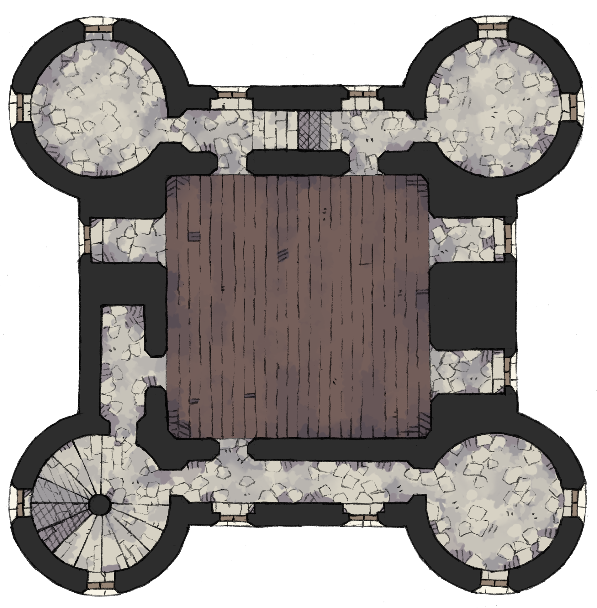 Castle Middle Floor - Wagon (1960x1960), Png Download
