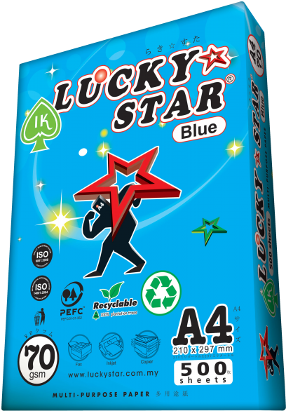 Lucky Star White A4 Paper 70gsm (700x700), Png Download