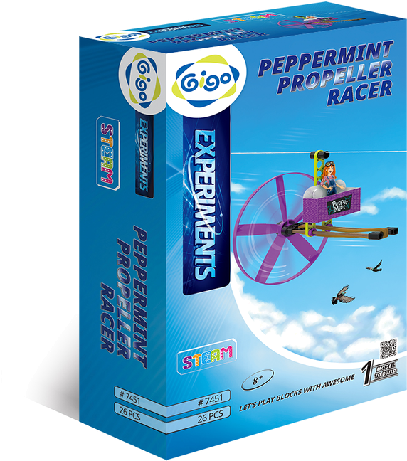 Pepper Mint Propeller Racer - Graphic Design (800x800), Png Download