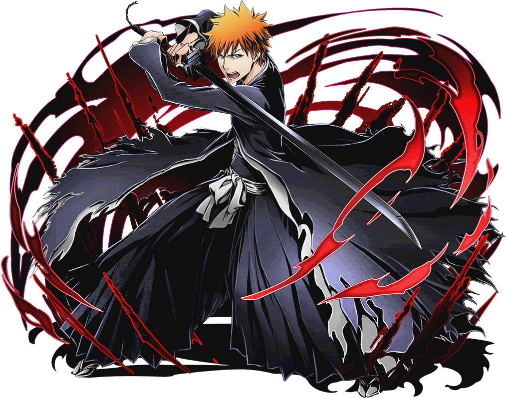 Ichigo Kurosaki - Ichigo Bankai Getsuga Tenshou (1024x1024), Png Download