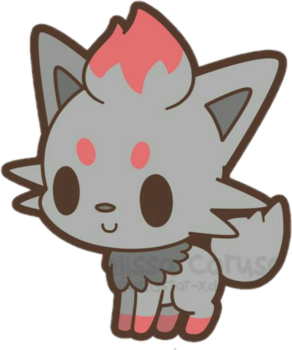 #zorua #cute #pokemon - Chibi Pokemon Zorua (1024x1226), Png Download