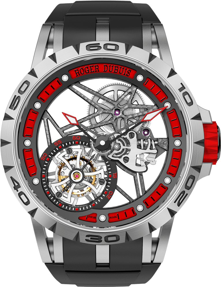 Excalibur - Roger Dubuis Skeleton Flying Tourbillon T (831x1302), Png Download