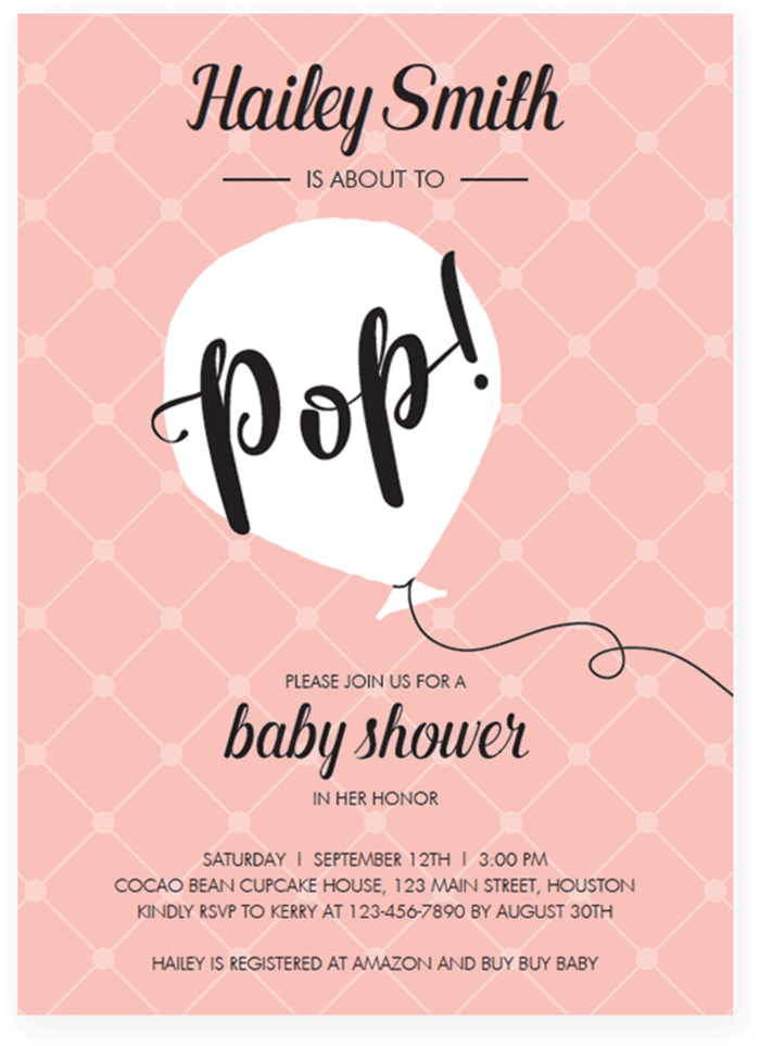 Baby Shower Invitations For Girls - Poster (819x1024), Png Download