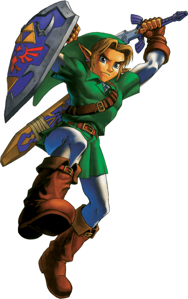 Ocarina Of Time And Majora's Mask Link (741x1181), Png Download