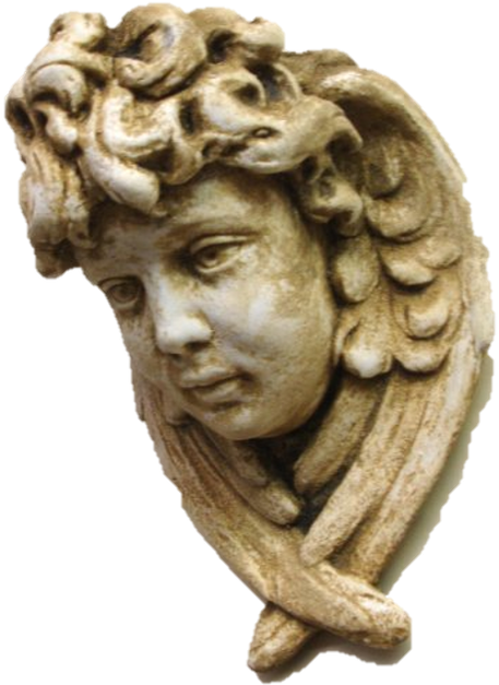 Cherub Face Bracket - Bronze Sculpture (498x700), Png Download