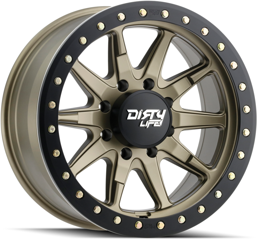 Satin Gold W/ Simulated Beadlock Ring - Method Nv Bronze (1000x1000), Png Download