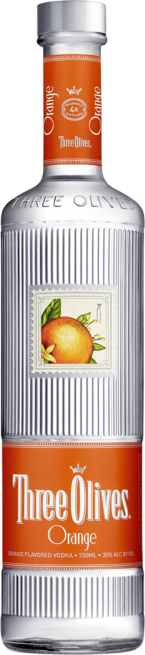 Three Olives Orange Vodka 750ml - Three Olives Apples & Pears Vodka (291x1313), Png Download