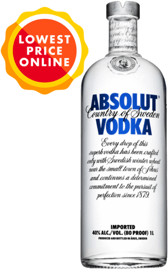 Absolut Blue 1l - Absolut Vodka (600x600), Png Download