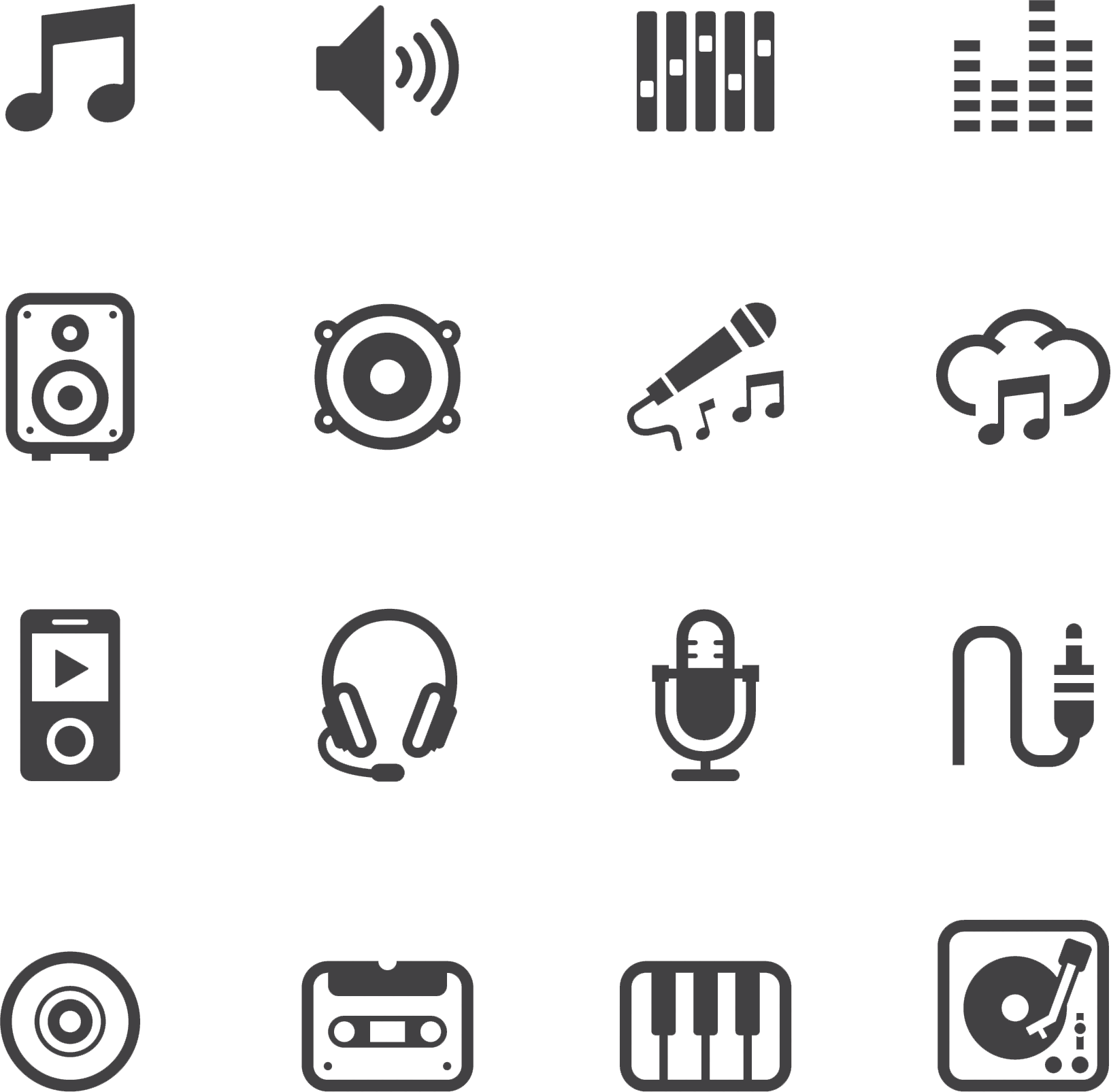 Icons - Music Icon (1633x1605), Png Download