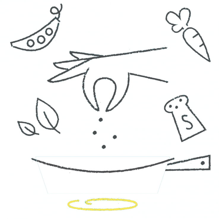 Cooking Drawing Pan - Drawing (738x738), Png Download