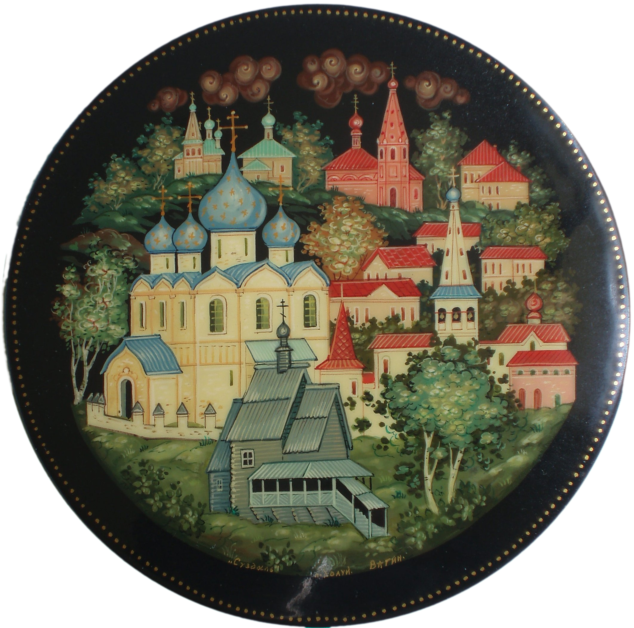 Russian Lacquer Boxes - Plate (2128x2128), Png Download