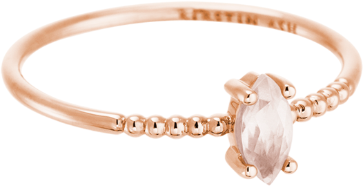 Rose Quartz Marquise Ring Image - Bangle (939x1024), Png Download