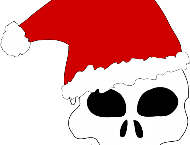 Scary Clipart Christmas - Santa Claus Hat Drawing (640x480), Png Download