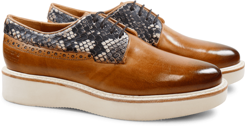 Derby Shoes Molly 4 Crust Sand Italian Snake Brown - Slip-on Shoe (1024x1024), Png Download