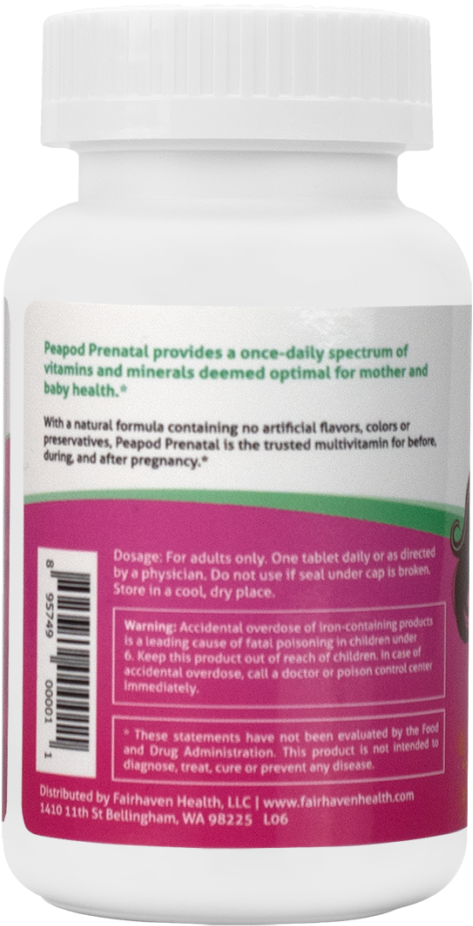 Peapod Prenatal Upc - Strawberry (871x1024), Png Download