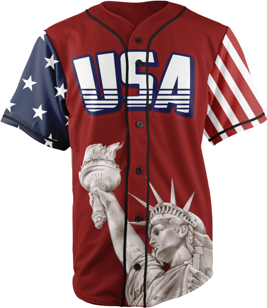Limited Edition Red Trump - Cool Baseball Jerseys Usa (908x1024), Png Download