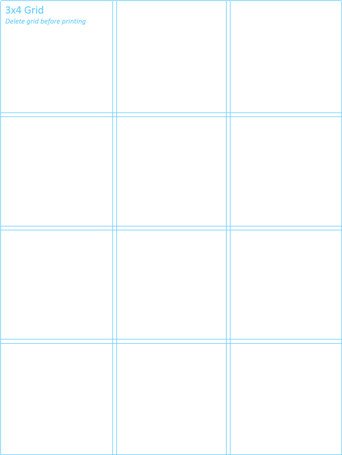 3×4- Grid - Parallel (1135x1508), Png Download