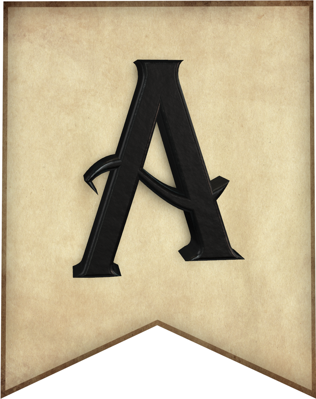 Free Printable Harry Potter Banner Letters Template (1111x1389), Png Download
