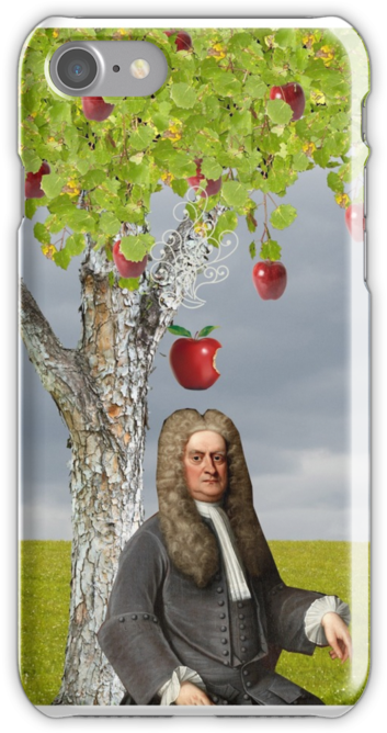 Isaac Newton Apple Tree Painting - Isaac Newton Apple Tree (500x667), Png Download