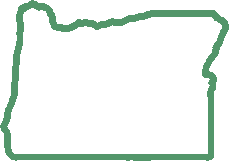 Oregon Gallery - Outline Of Oregon (800x583), Png Download