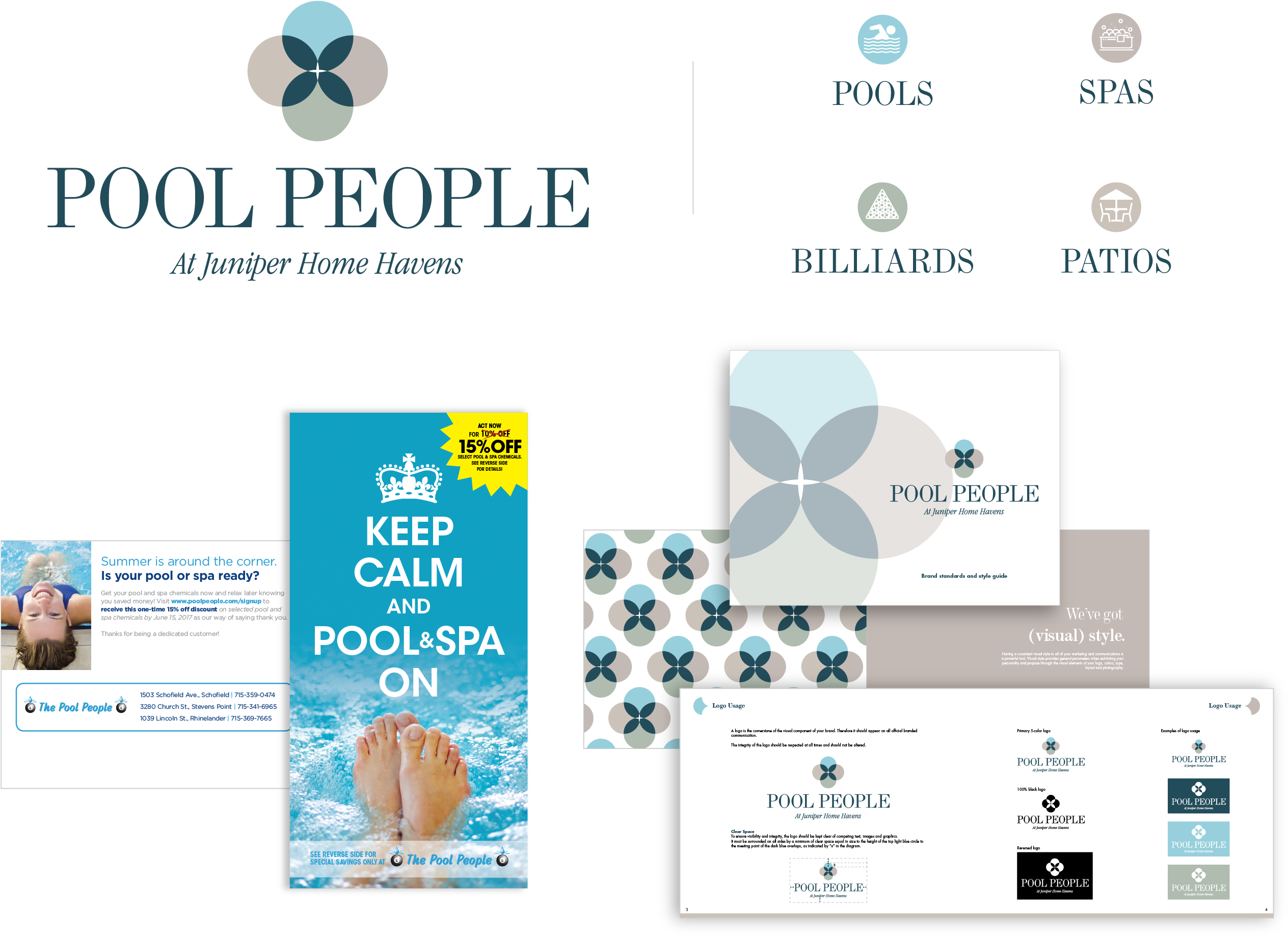 Pool People Identity And Collateral - Didot Typeface (2605x1959), Png Download
