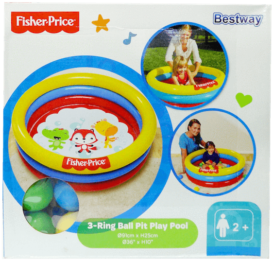 3 Levels Pool - Fisher Price (595x589), Png Download