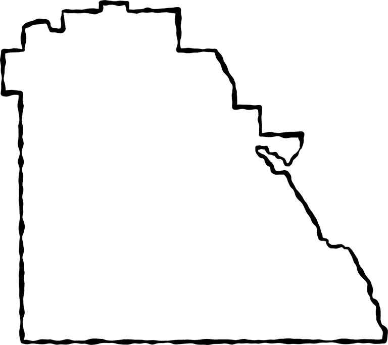 A Map Of Polk With A Black Squiggle Outline - Polk County Shape (768x683), Png Download