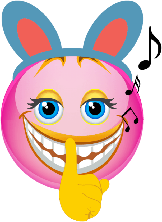 #mq #pink #ears #quiet #emoji #emojis - Cartoon (1024x1024), Png Download
