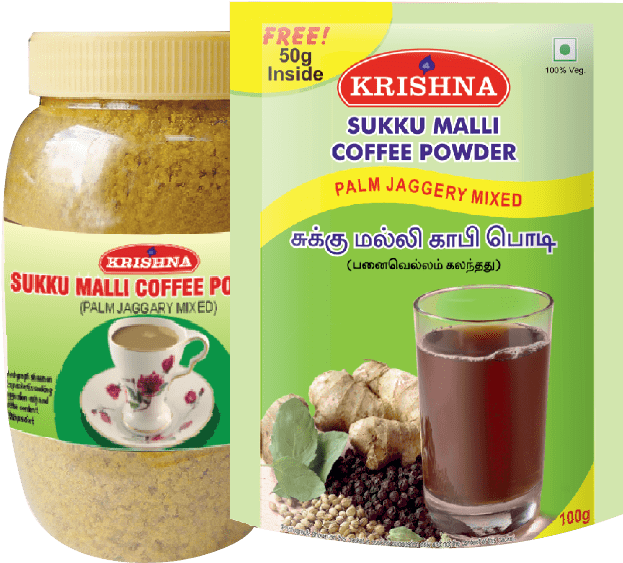 Sukku Malli Coffee Powder- - Krishna Sukku Malli Coffee (705x618), Png Download