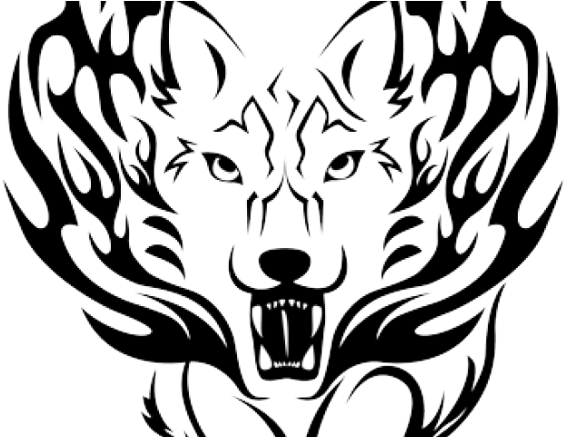 Lion Tattoo Clipart Drawing - Fire Wolf (640x480), Png Download