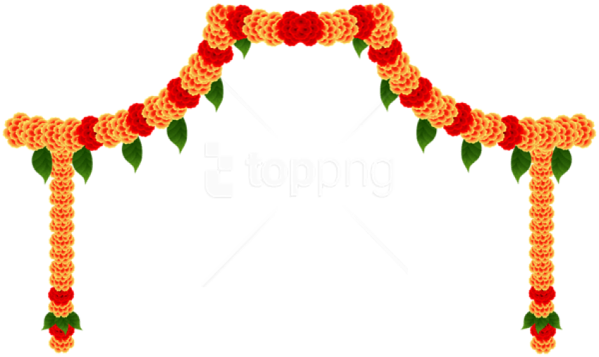 Free Png Download India Floral Decor Clipart Png Photo - Indian Flower Clipart Png (850x506), Png Download