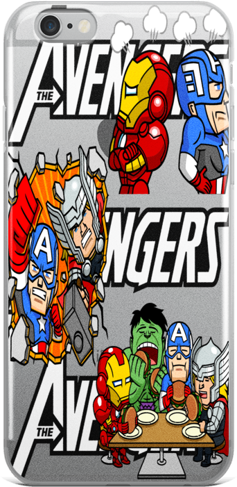 Ironman, Captain America, Thor, And Hulk The Avengers - Mobile Phone Case (1000x1000), Png Download