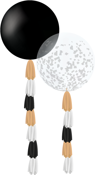 Giant Round Balloons - Illustration (518x599), Png Download