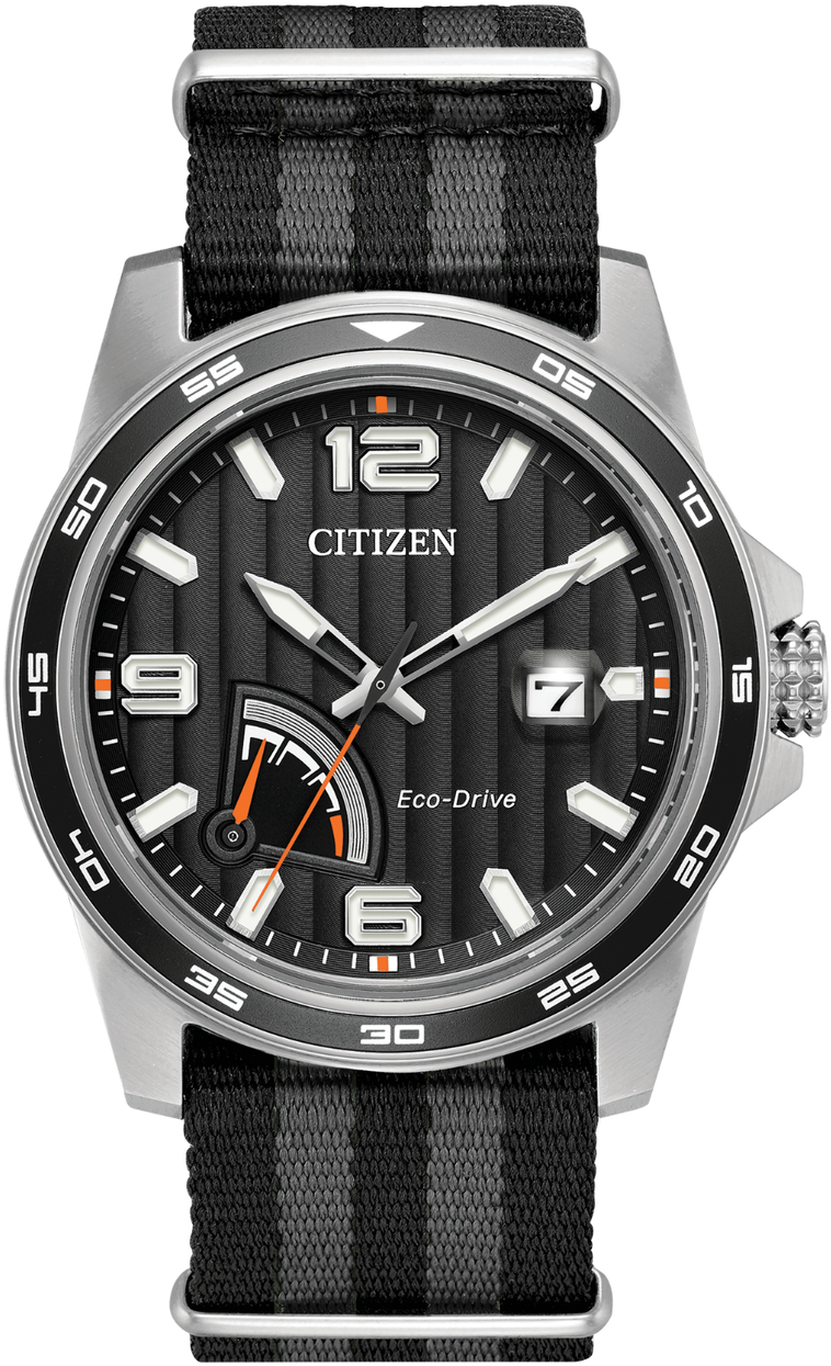 Black-tone Stainless Steel Case, Black/grey Striped - Aw7030 06e (795x1280), Png Download