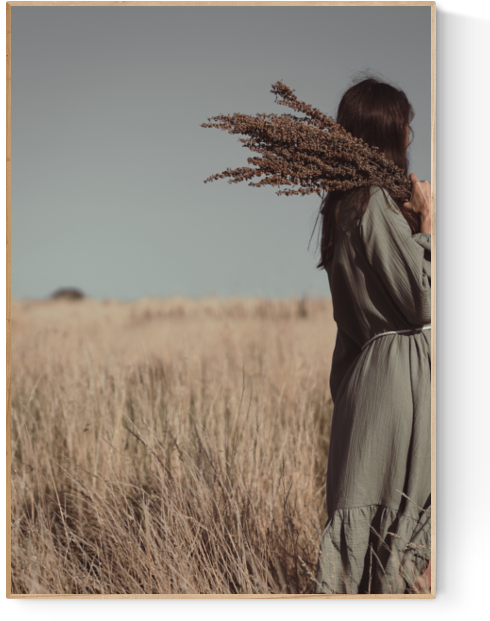 Indian Summer - Girl (539x666), Png Download