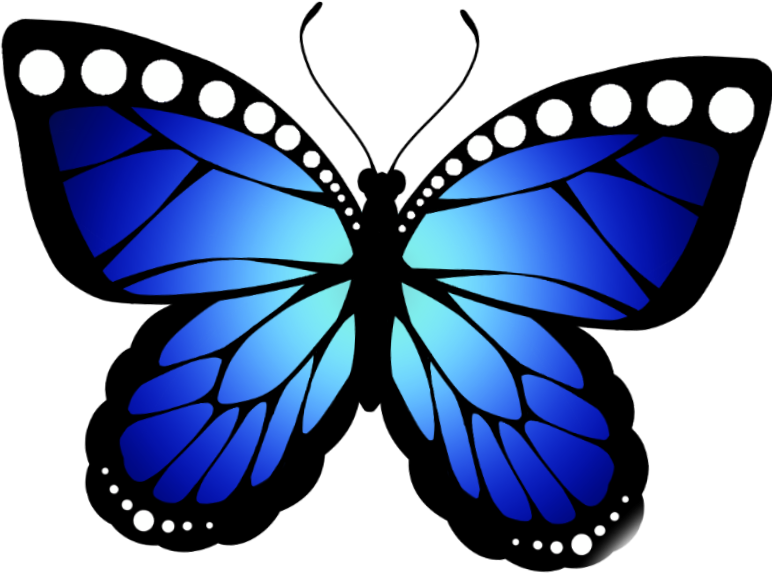 Butterfly Sticker Butterfly Bluebutte Png Picsart Clipart - Papilio (3464x3464), Png Download