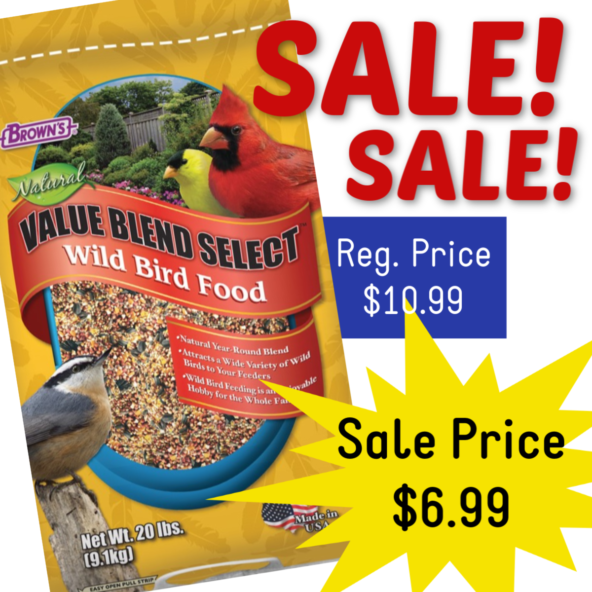 Browns Birdseed Sale Herbeins Garden Center Emmaus - Broccoli (1200x1200), Png Download