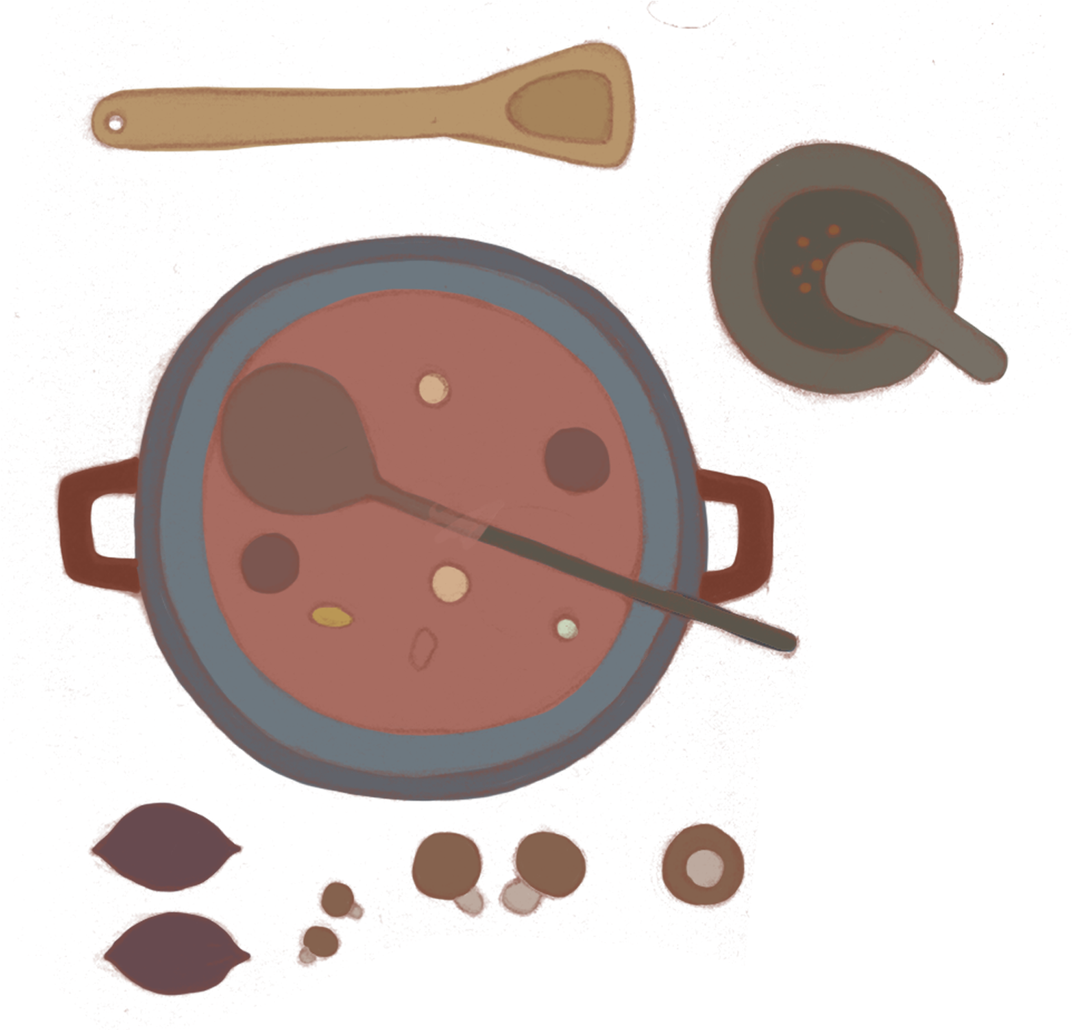 Hand Painted Stockpot Purple Potato Mushroom Png And - Chocolate (2000x2000), Png Download