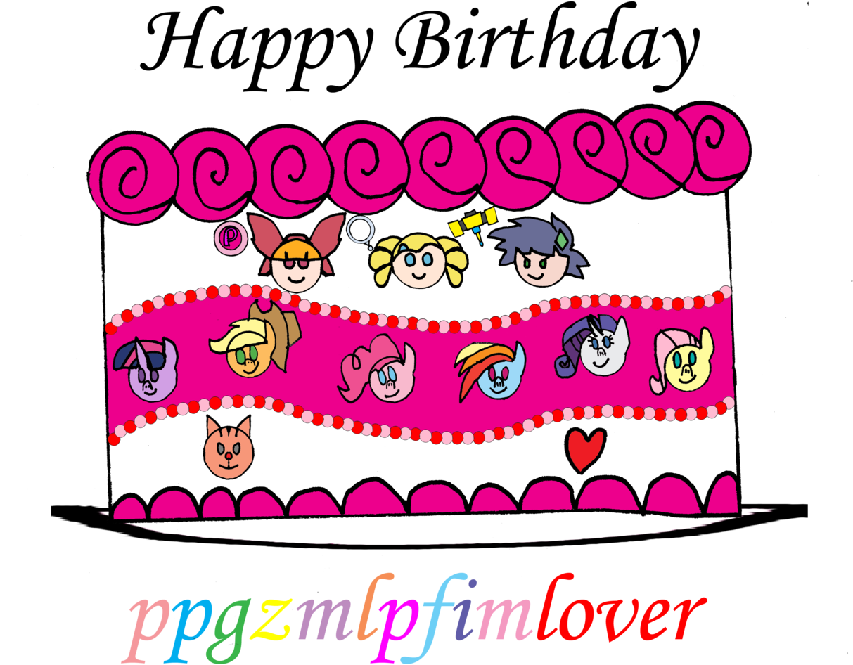 Image For Free Birthday Cake With Colorful Flowers - Happy Birthday (1280x1026), Png Download