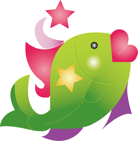 Vector Fishing Svg Clip Arts 588 X 600 Px - Cute Fish Cartoon Png (588x600), Png Download