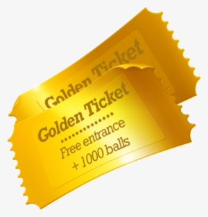 The Golden Ticket - Paper Product PNG Image | Transparent PNG Free ...