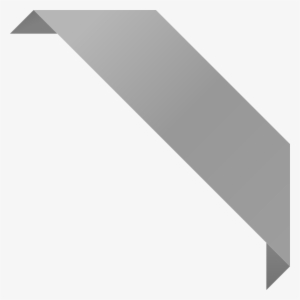 Corner Ribbon02 Gray - Gray Corner Ribbon Png PNG Image | Transparent ...