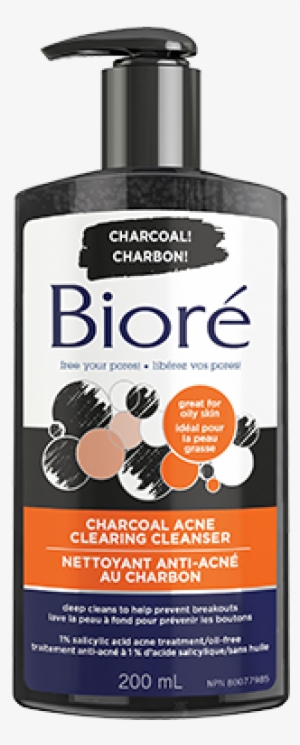 Biore Deep Pore Charcoal Cleanser For Oily Skin, - Biore Charcoal 