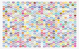 Alternating Heart Pattern Prismatic Alternating Hearts Pattern Background 4 No - Circle PNG Image ...